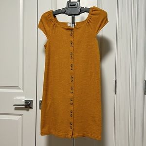 Madewell Texture & Thread Mustard Yellow Dress